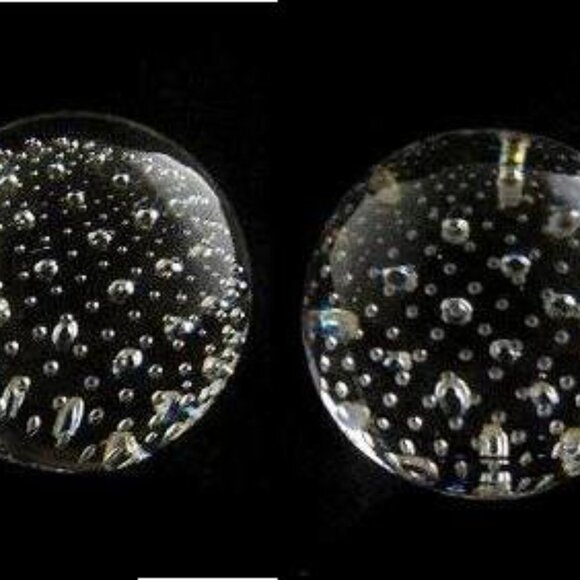 Pair of Pairpoint 9" Tall Controlled Bubble Bud Vases - Picture 2 of 2